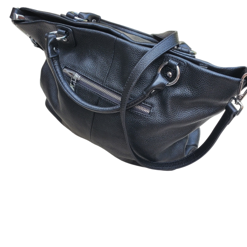 Kattee pebble Leather Satchel / Crossbody Bag